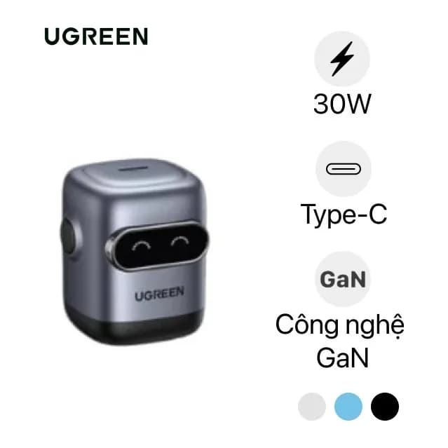 Củ sạc Ugreen Uno Robot GaN 30W